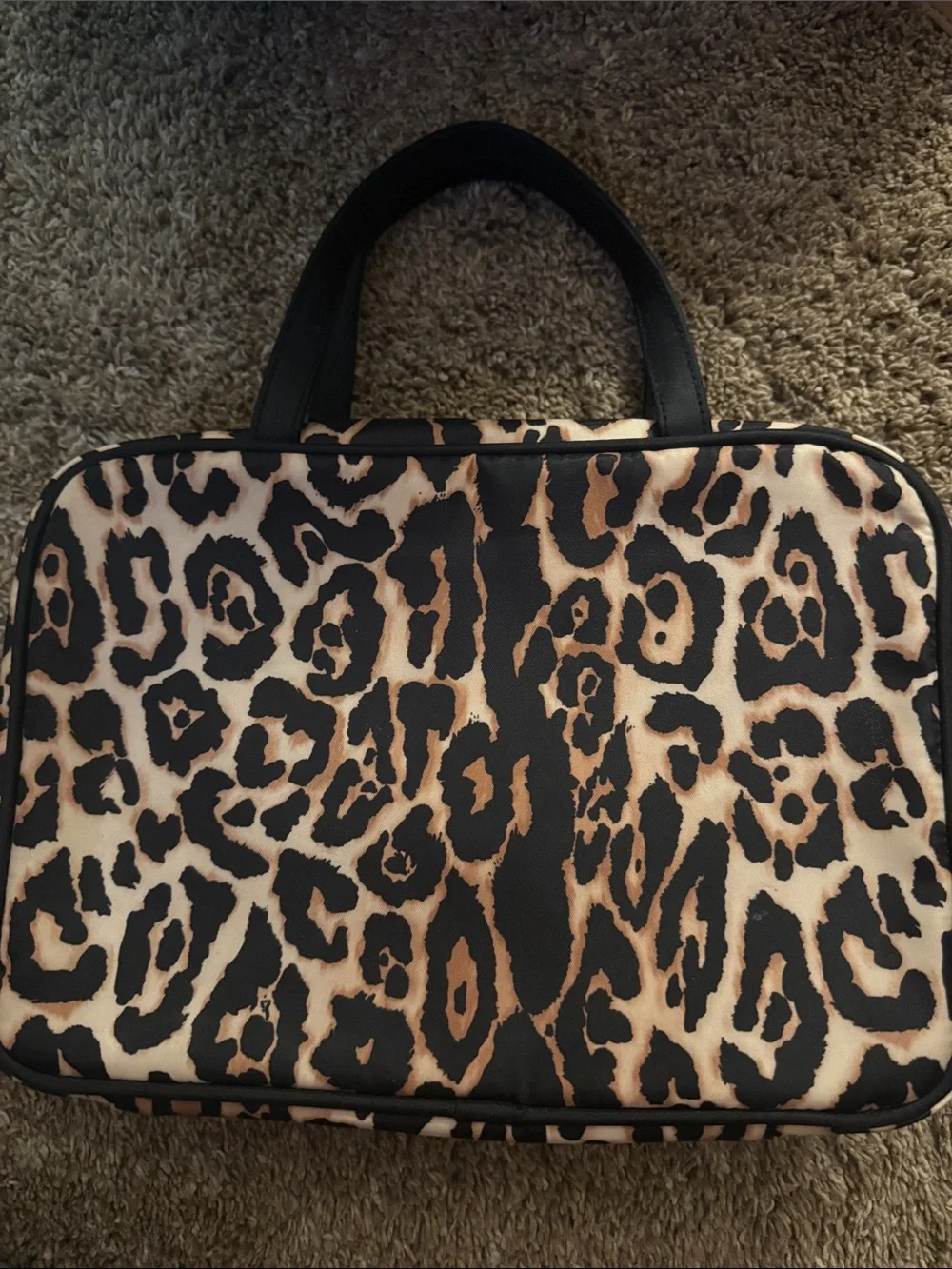 Victoria's Secret Leopard Print Travel Tote - Black & Tan